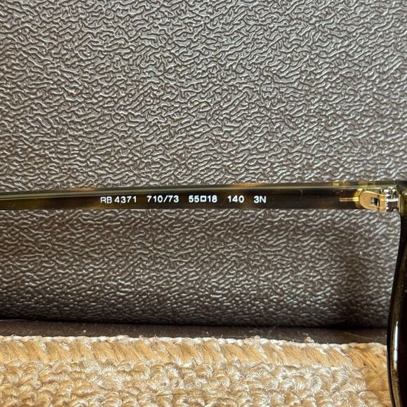 RAY BAN Havana Round Sunglasses RB 4371 Tortoise Brown Lens ITALY w/ Case - Picture 3 of 10